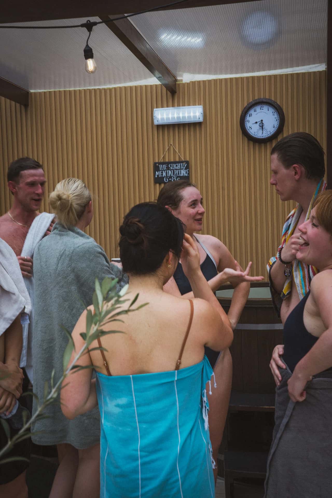 Members smiling after a sauna session