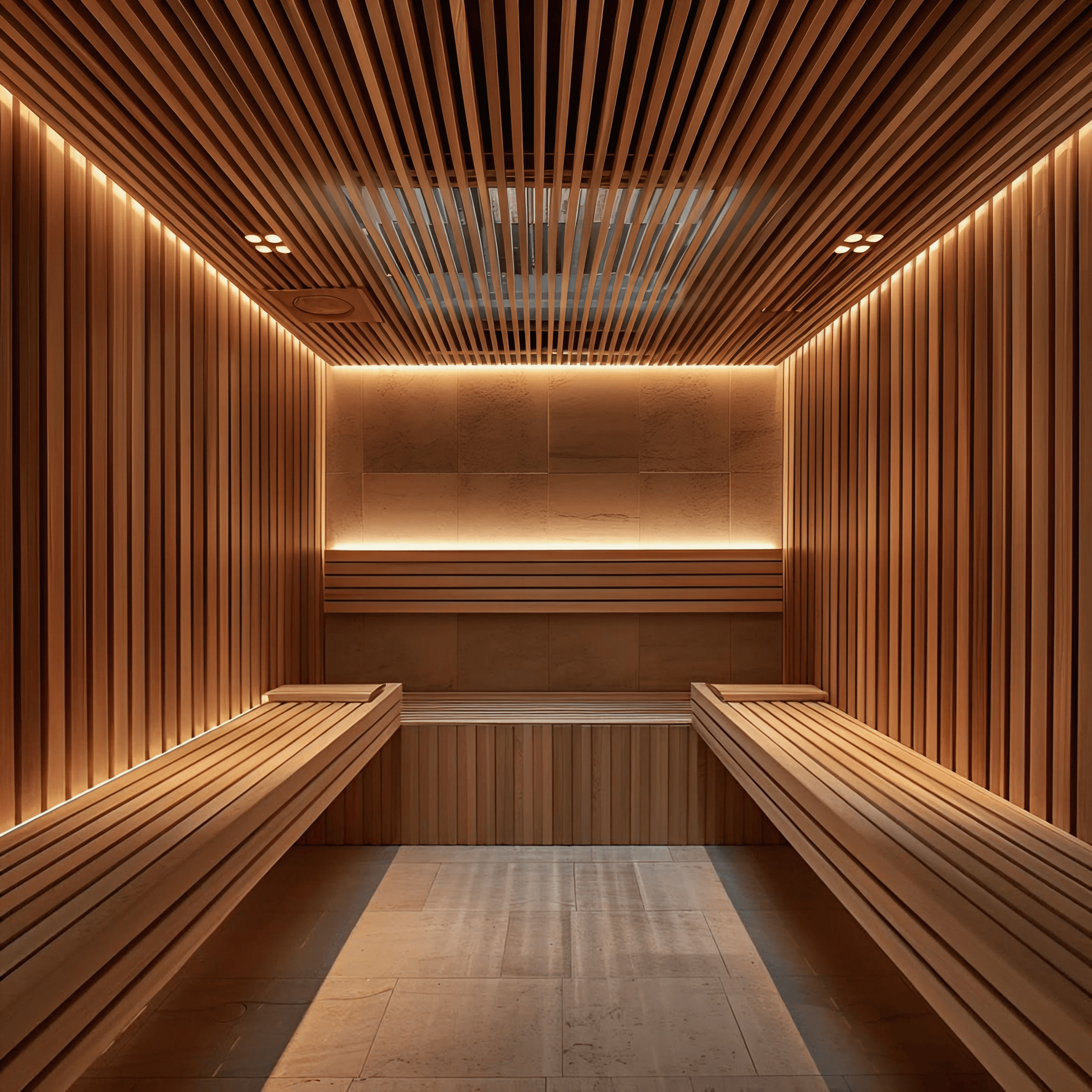 Luxury sauna interior